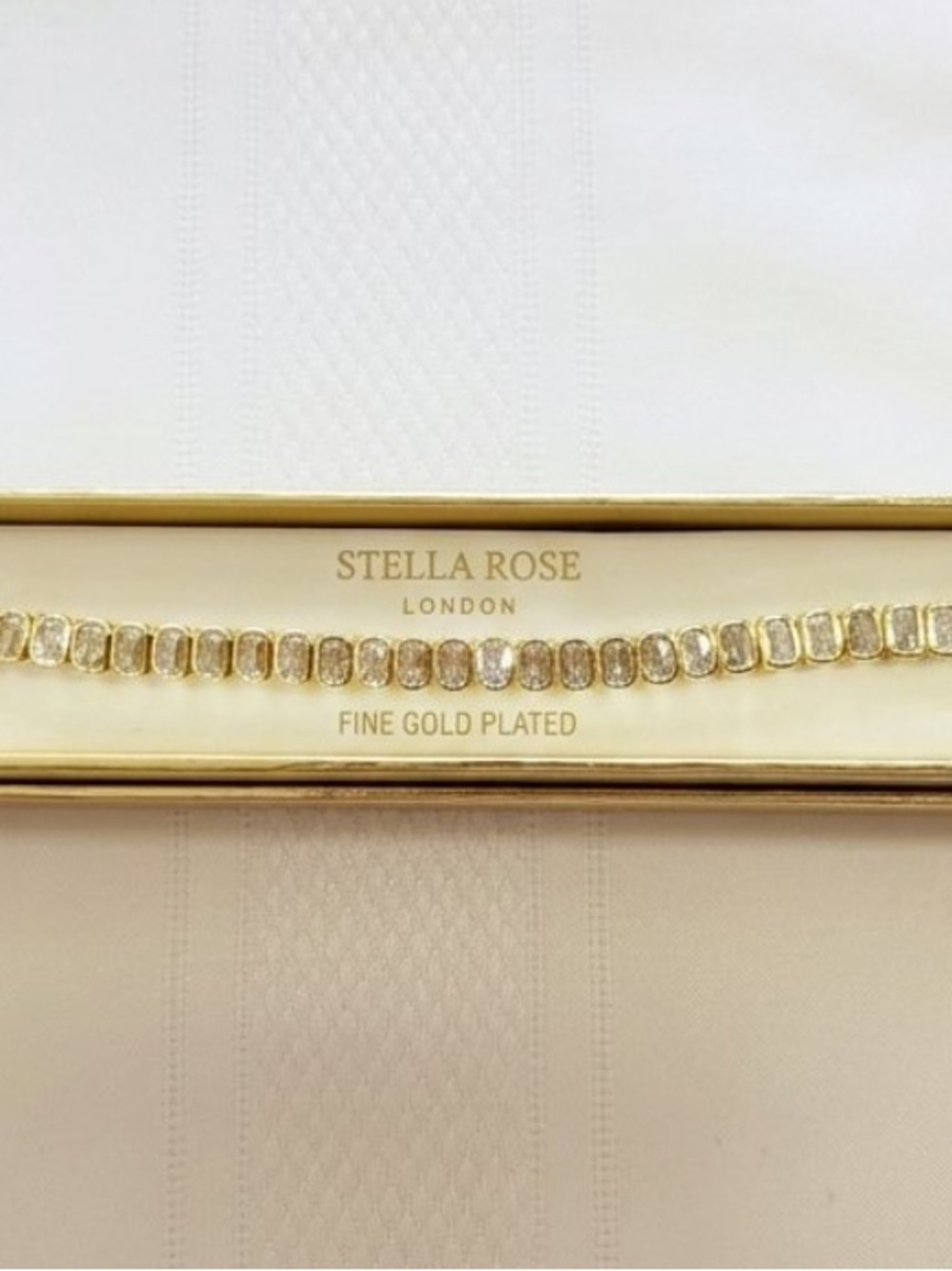 NEW Stella Rose gold plated tennis bracelet. Box included perfect gift
